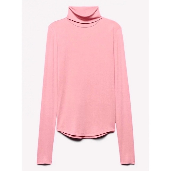 Sunday Best Pink Ribbed Freshman Turtleneck Aritzia Size S - Picture 7 of 8